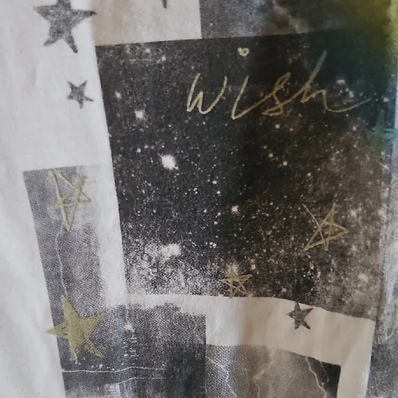 White Graphic Tee with Rainbow and Star Design - Picture 7 of 8